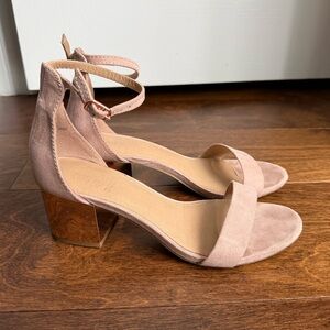 Guess Light Pink Ankle Strap Heels